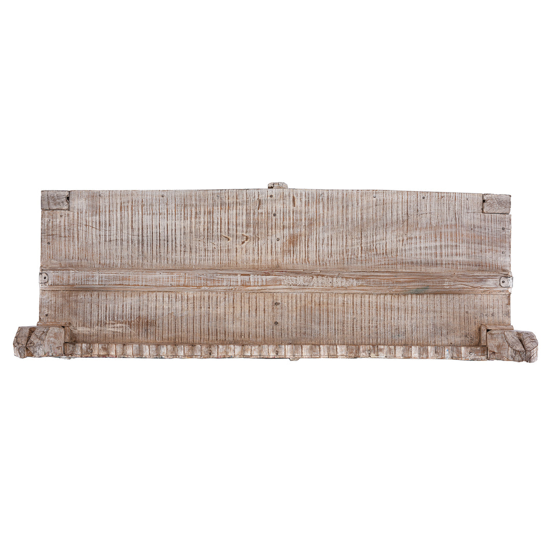 Top Down View Of Teak Rubari "Damchiya" Dowry Chest From Kutch | Indigo Antiques