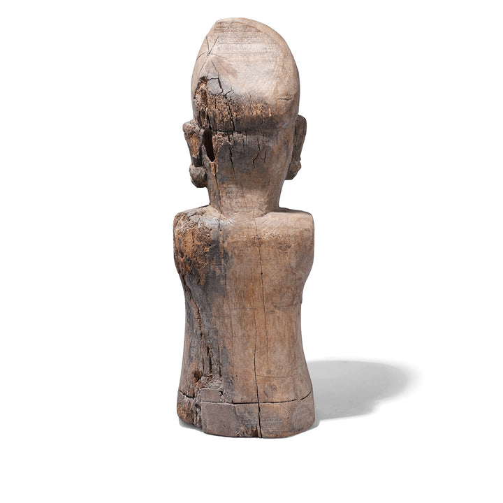 Rear View Of Antique Indian Carved Rajasthani Figure | Indigo Antiques