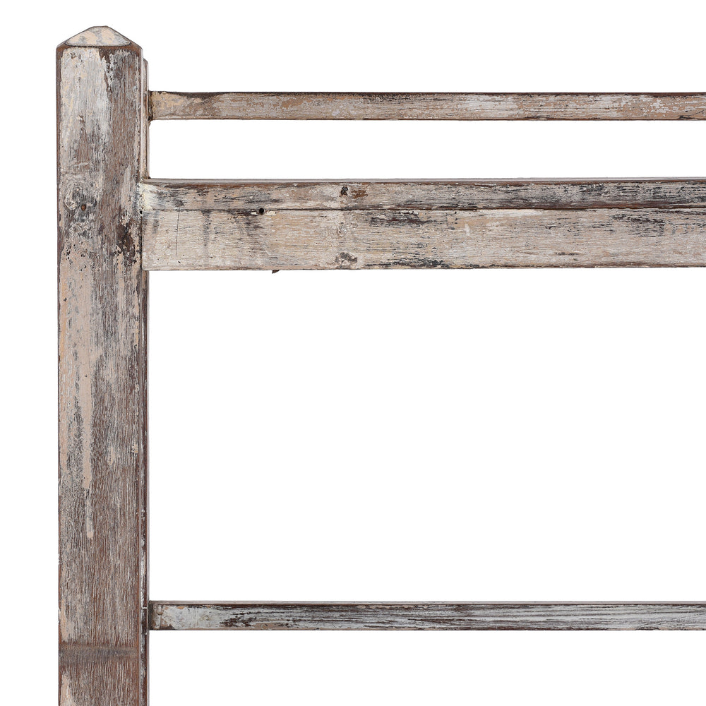 Corner Detail From Antique Indian Teak Shelf With Painted Finish | Indigo Antiques