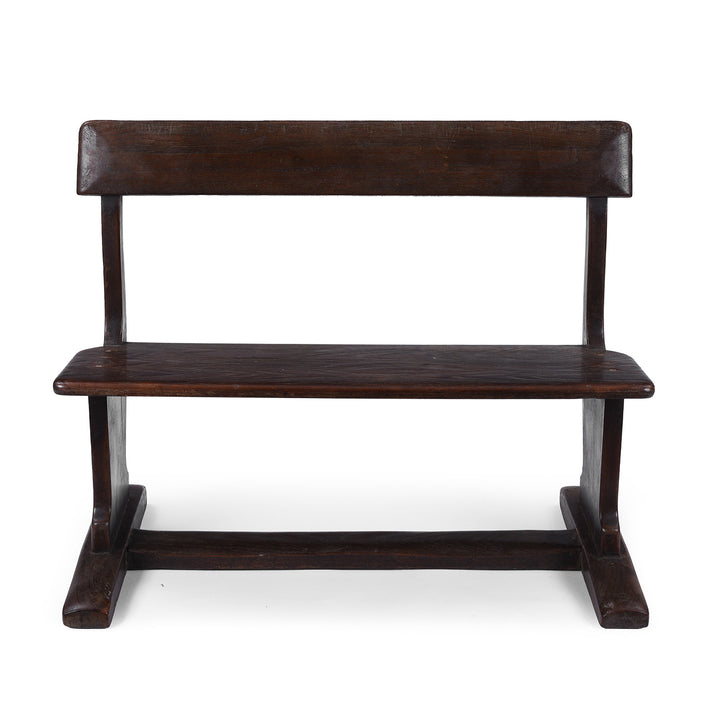 Vintage Indian Teak School Bench | Indigo Antiques