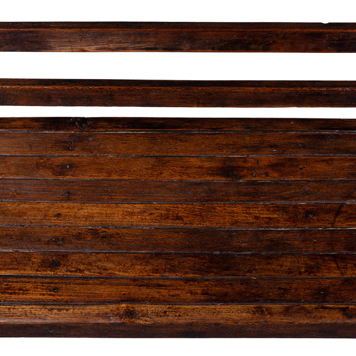 Slat Detail From Antique Regency Anglo-Indian Teak Bench | Indigo Antiques