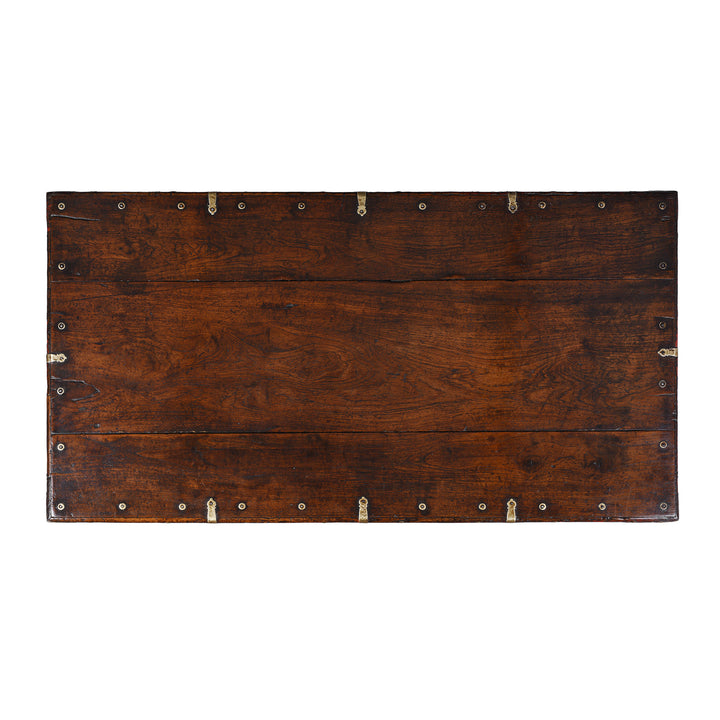 Top Down View Of Antique Indian Takhat Coffee Table From Rajasthan | Indigo Antiques