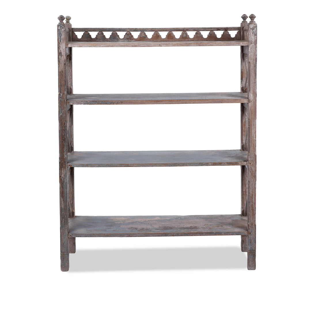 Vintage Painted Indian Teak Shelf | Indigo Antiques