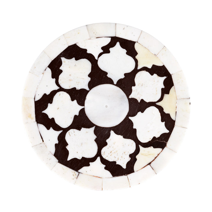 Top Down View Of Bone Inlay Mughal Style Box | Indigo Antiques