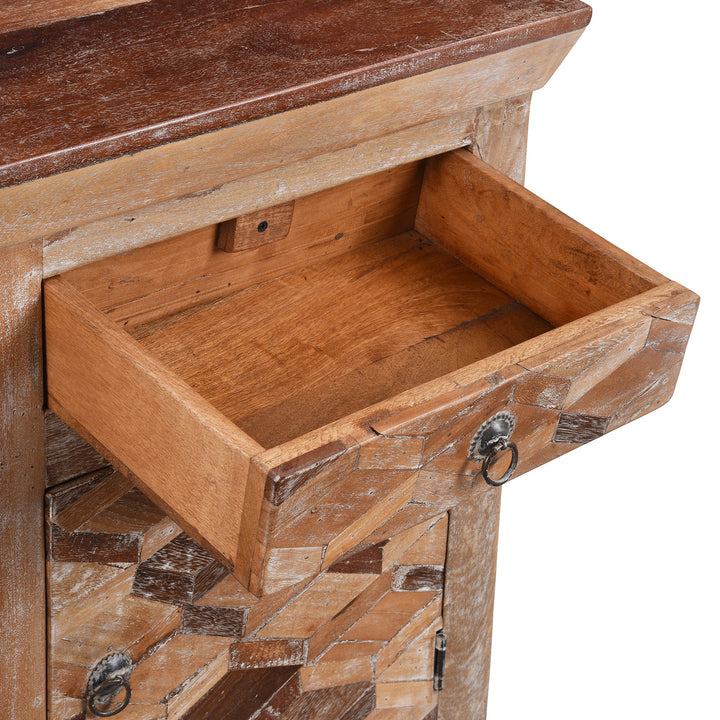Drawer Detail From Option 1 Bedside Cabinets Made From Reclaimed Teak | Indigo Antiques