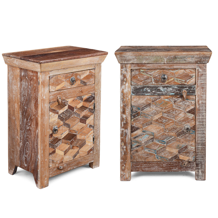 Bedside Cabinets Made From Reclaimed Teak | Indigo Antiques