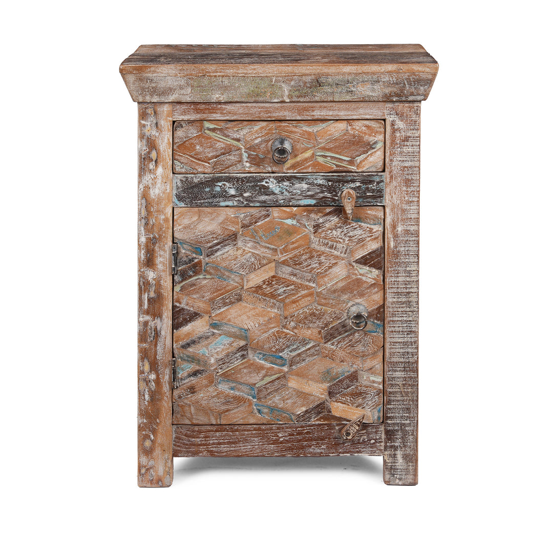 Option 2 Bedside Cabinets Made From Reclaimed Teak | Indigo Antiques