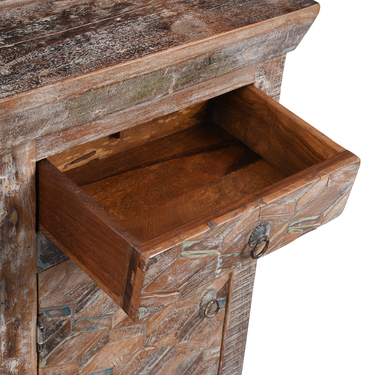 Drawer Detail From Option 2 Bedside Cabinets Made From Reclaimed Teak | Indigo Antiques
