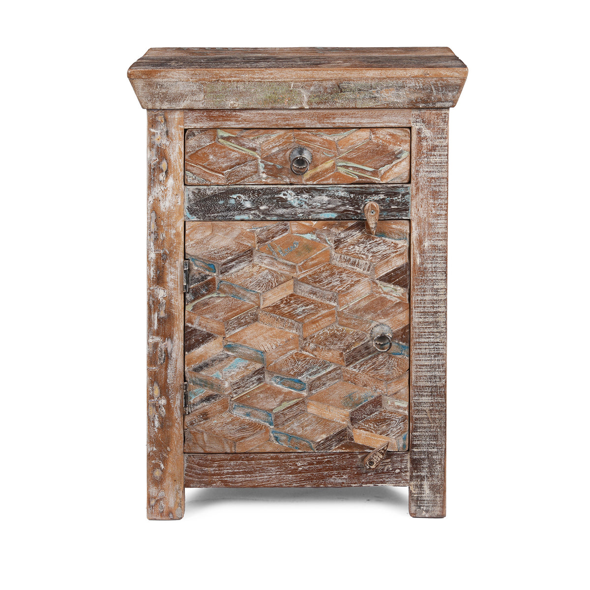 Option 2 Bedside Cabinets Made From Reclaimed Teak | Indigo Antiques