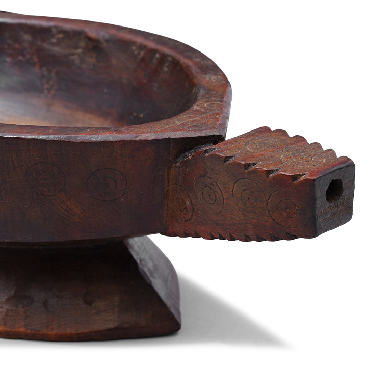 Spout Detail From Antique Indian Carved Opium Grinder | INDIGO ANTIQUES