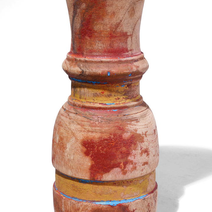 Carved Wooden Indian Candlestick | Indigo Antiques