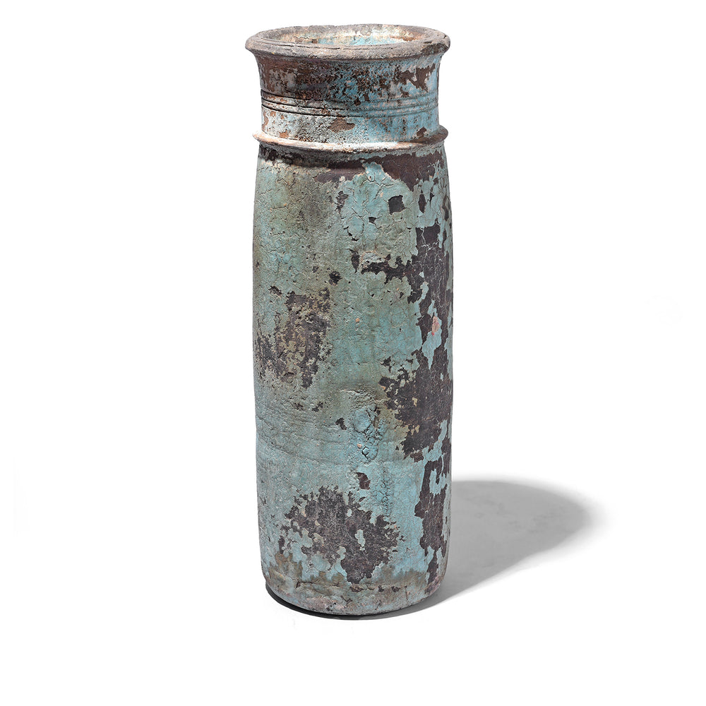 Vintage Indian Neem Wood Pot From Kullu | Indigo Antiques