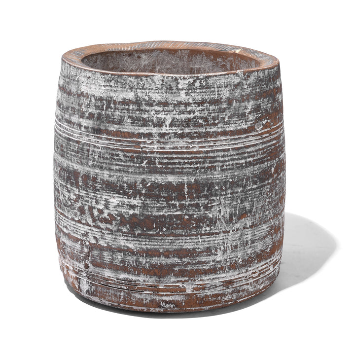 Indian Vintage Limed Wood Grain Measure | Indigo Antiques