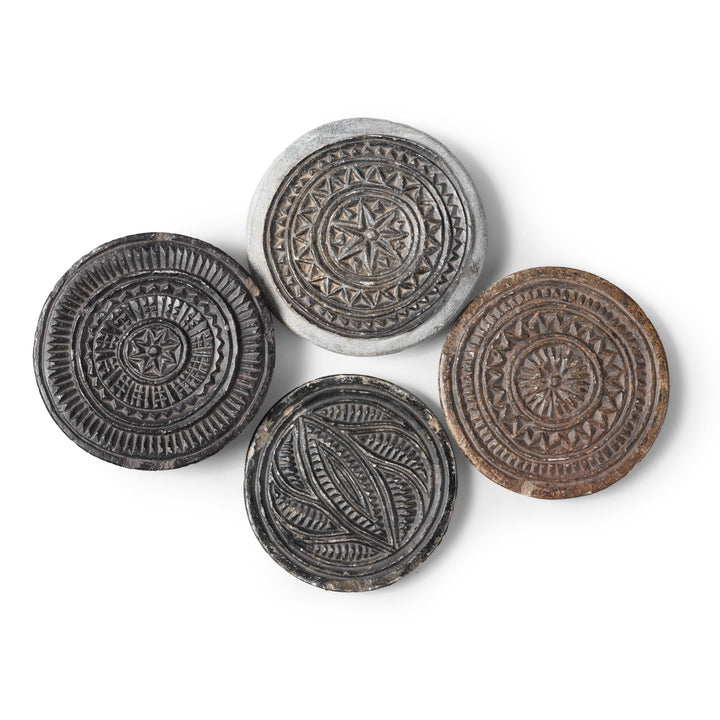 Large - Stone Chapati Seal From Rajasthan | Indigo Antiques