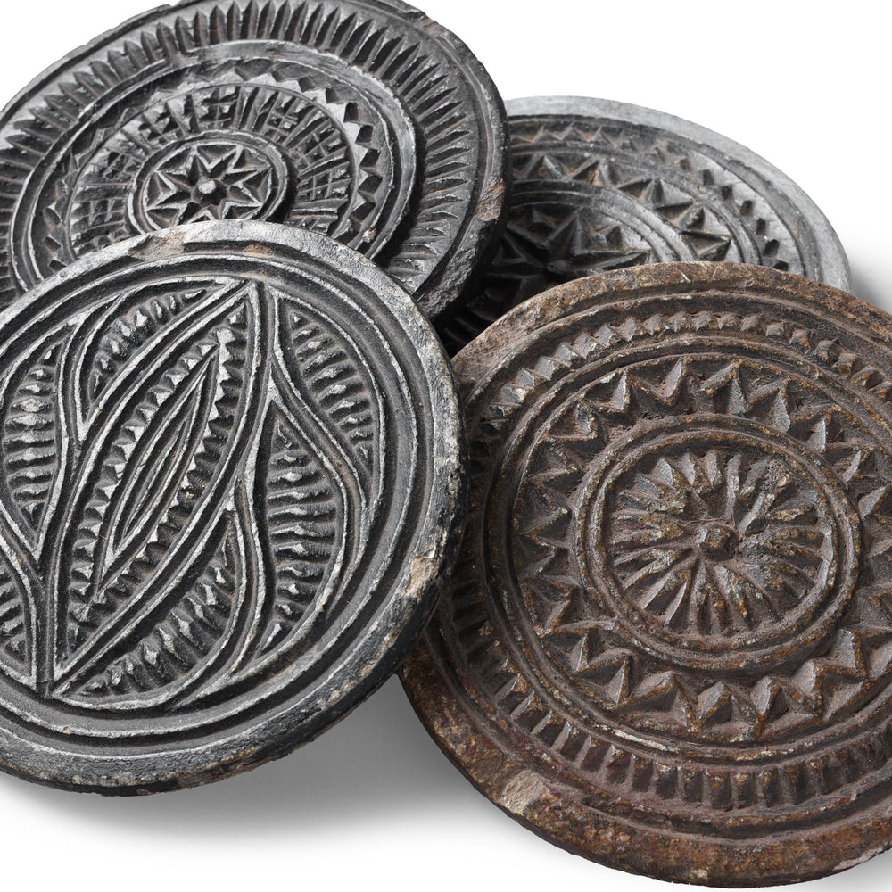 Large - Stone Chapati Seal From Rajasthan | Indigo Antiques