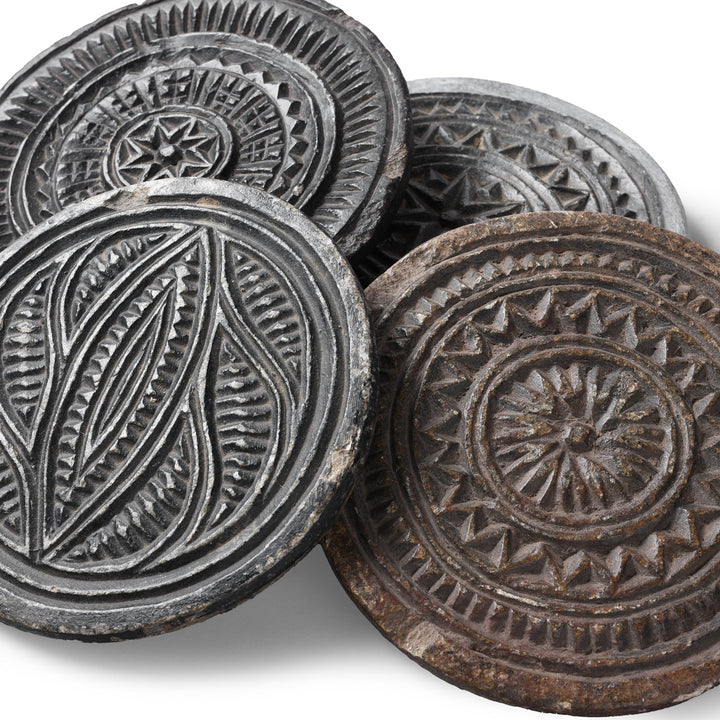 Large - Stone Chapati Seal From Rajasthan | Indigo Antiques