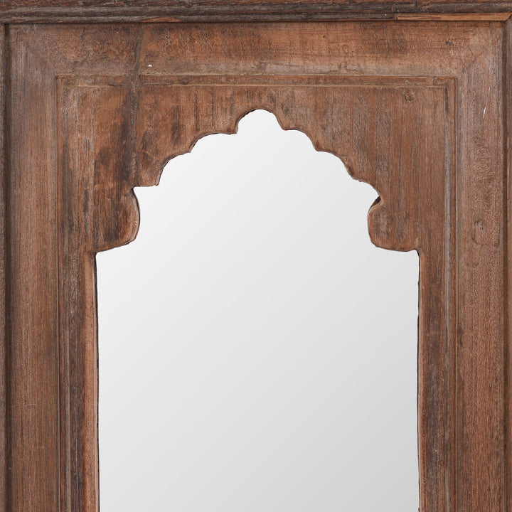 Detail From Mihrab Mirror Made From Old Teak Panel | Indigo Antiques