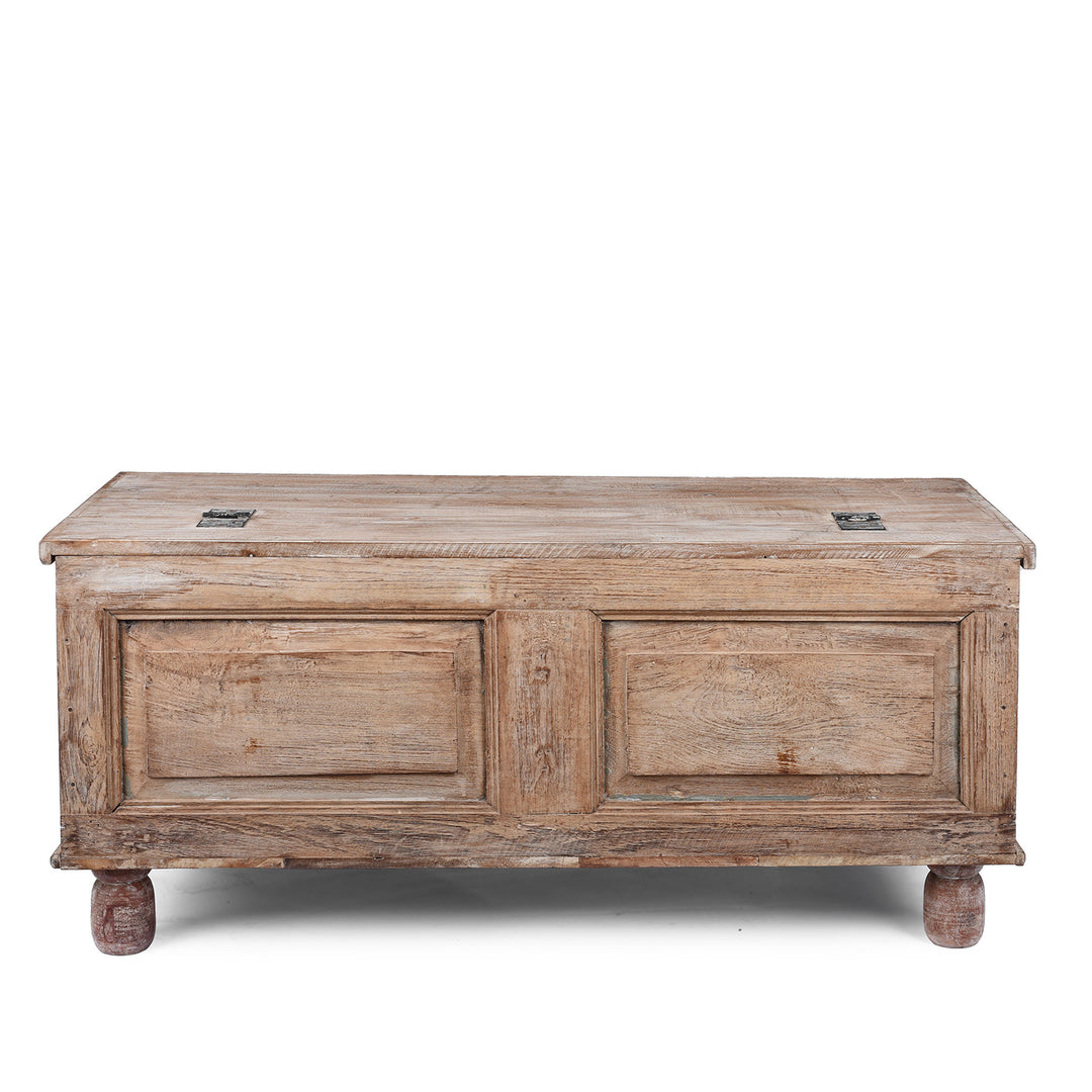 Back Of Reclaimed Teak Blanket Chest With Painted Finish | Indigo Antiques