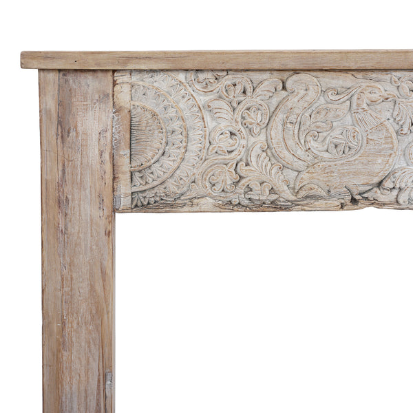 Carved Console Table Made From Reclaimed Teak