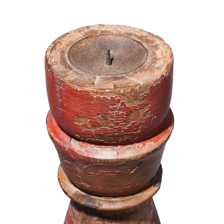 Detail From Antique Indian Candlestick Made From An Old Takhat Leg | Indigo Antiques