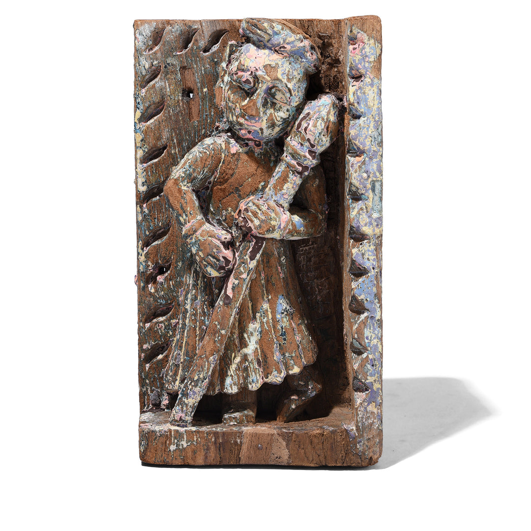 Option 1 Antique Indian Carved Musician Panels | Indigo Antiques