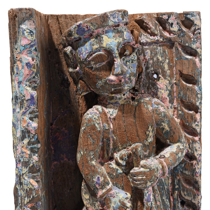 Detail From Option 2 Antique Indian Carved Musician Panels | Indigo Antiques