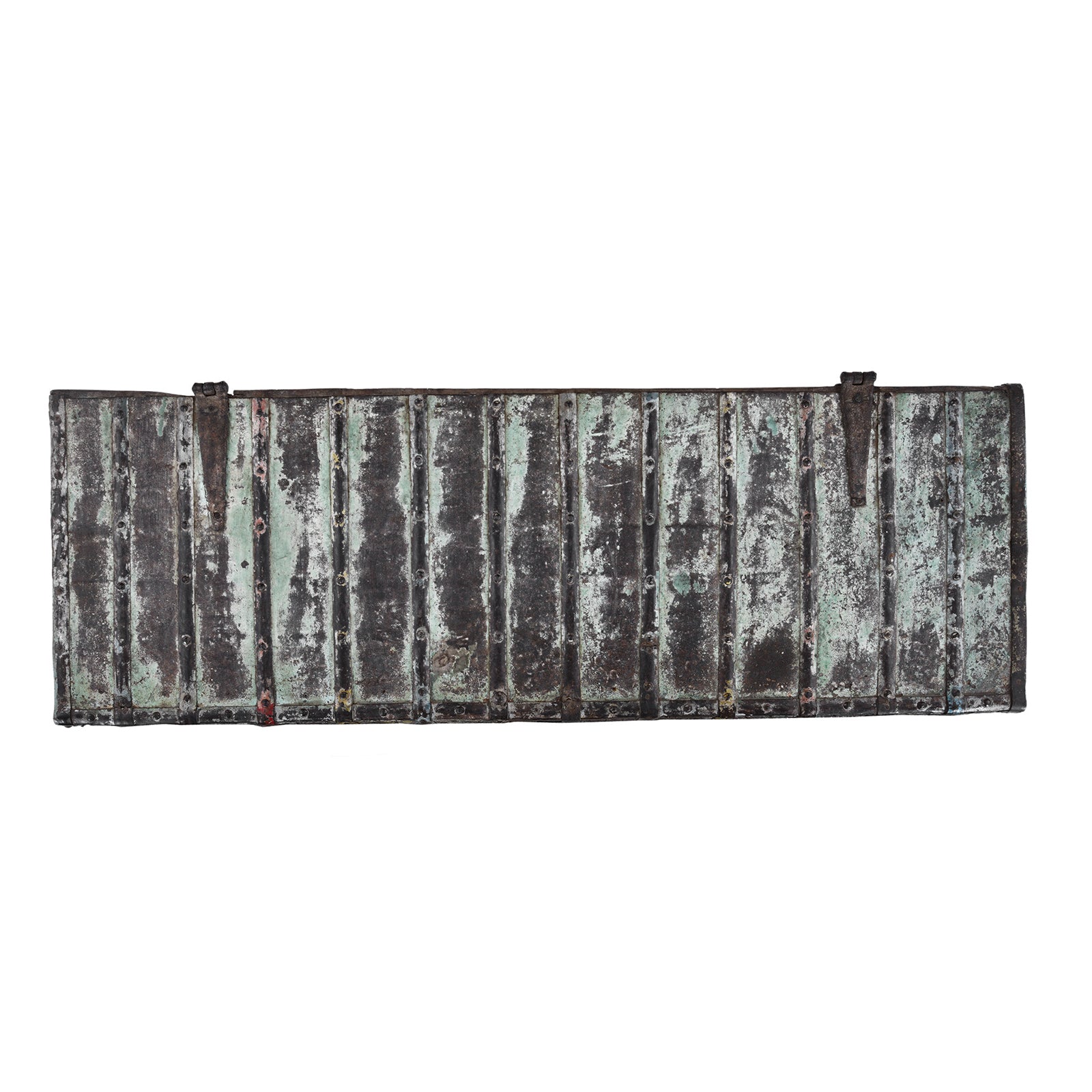 Top Down View Of Vintage Painted Indian Pithara Console Chest 