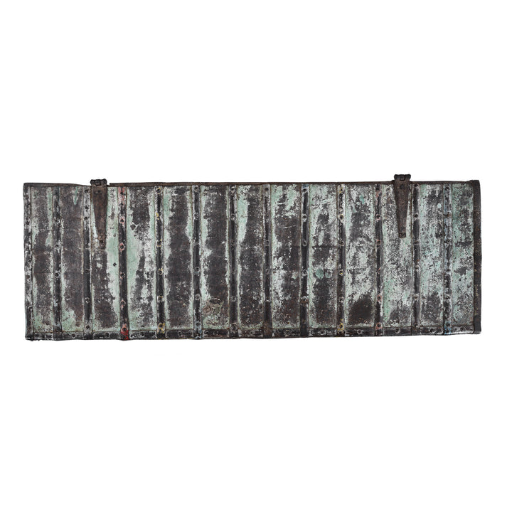 Top Down View Of Vintage Painted Indian Pithara Console Chest 