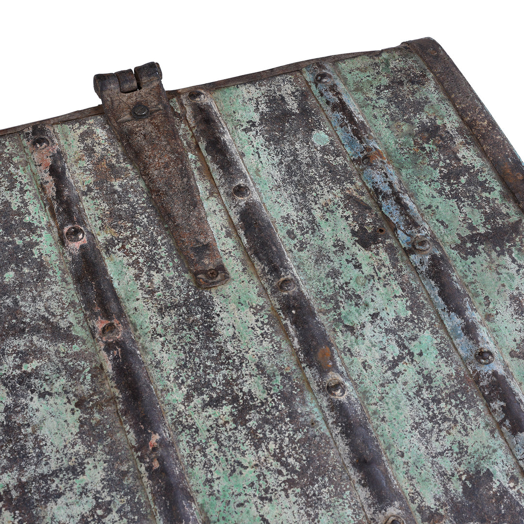 Surface Detail From Vintage Painted Indian Pithara Console Chest 