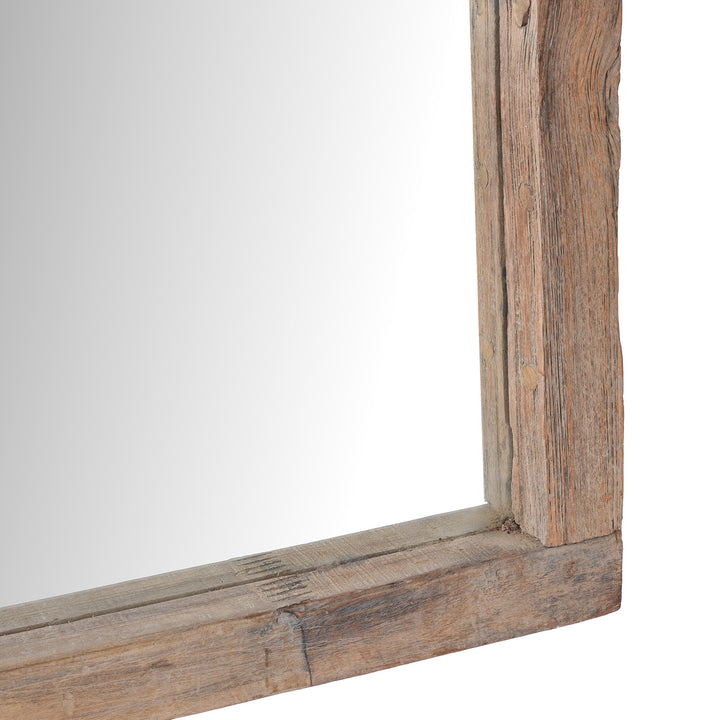Frame Corner Detail From Teak Indian Mirror With Mughal Arch And Deep Architectural Frame