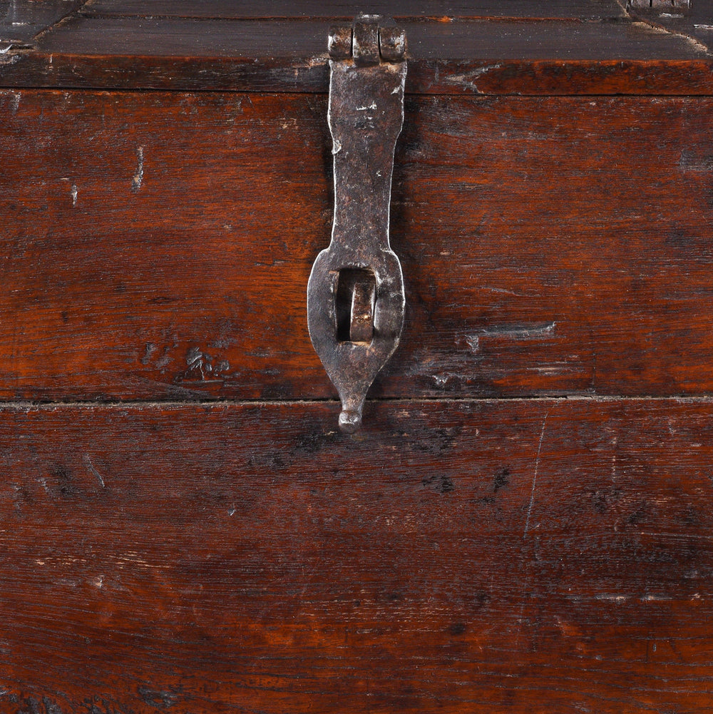 Latch Detail From Antique Indian Iron Bound Teak Chest | Indigo Antiques