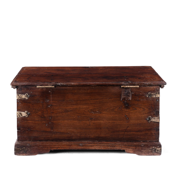 Back Of Brass Bound Rosewood Box From Kutch