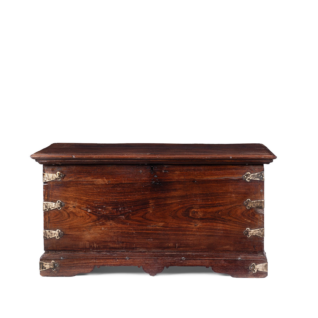 Brass Bound Rosewood Box From Kutch