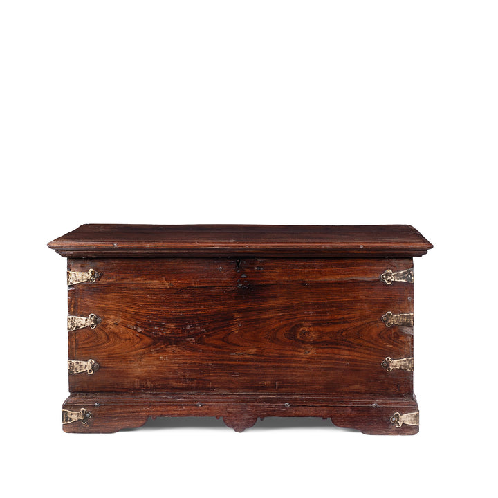 Brass Bound Rosewood Box From Kutch