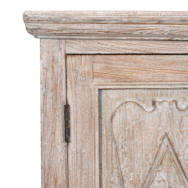 Bedside Cabinet Made From Reclaimed Carved Teak