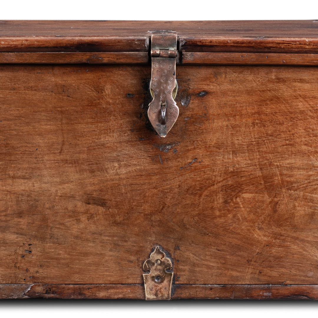 Latch Detail From Iron Bound 18th Century Rosewood Chest From Gujarat | Indigo Antiques