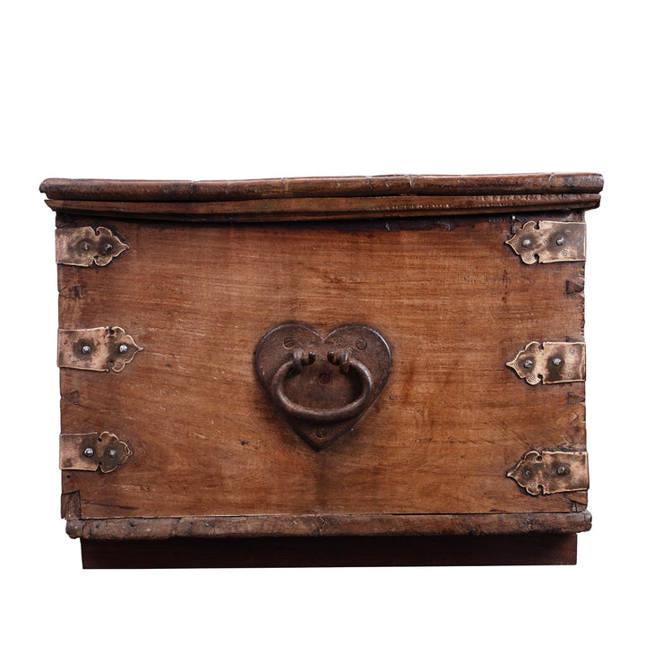 Handles Detail From Iron Bound 18th Century Rosewood Chest From Gujarat | Indigo Antiques