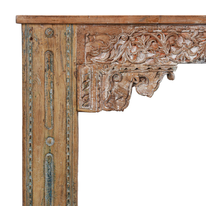 Corner Detail From Reclaimed Teak Indian Console Table  | Indigo Antiques