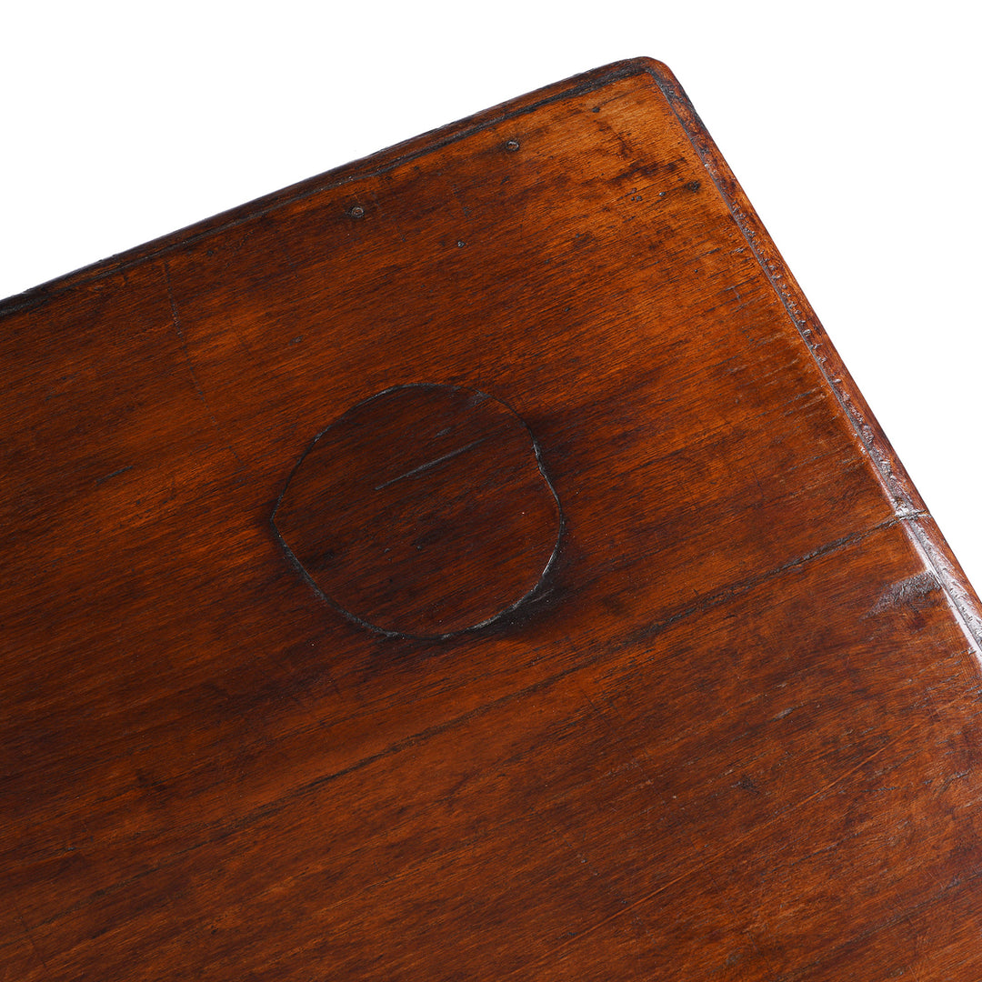 Patch Detail From Antique Brass Bound Teak Military Chest