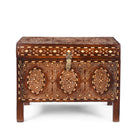 Indian Bone Inlay Teak Chest - Ca 1900