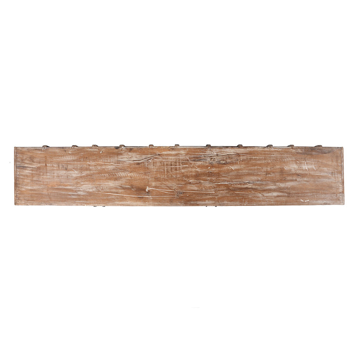 Top Down View Of Reclaimed Teakwood Sideboard With Painted Finish | Indigo Antiques