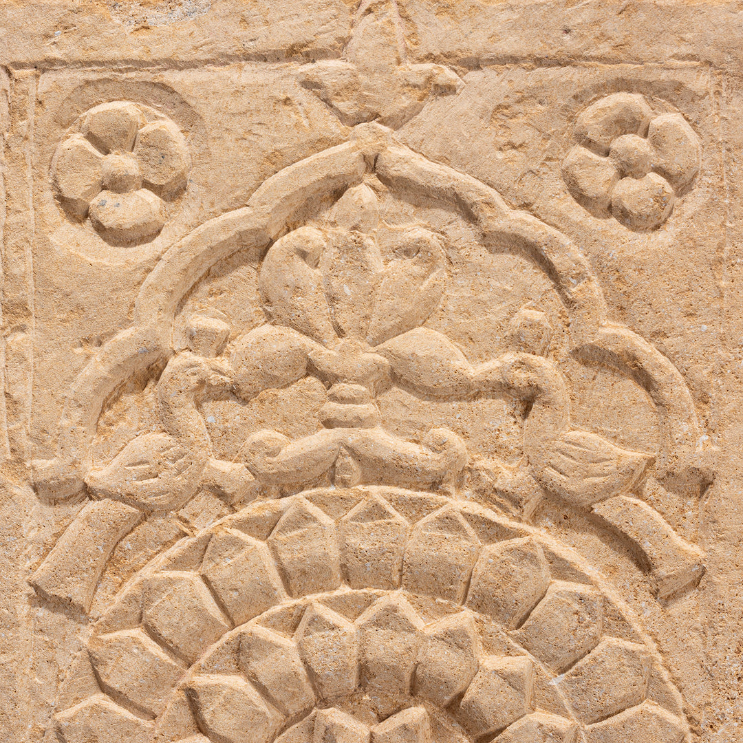 Birds Detail From Antique Indian Carved Stone Panel