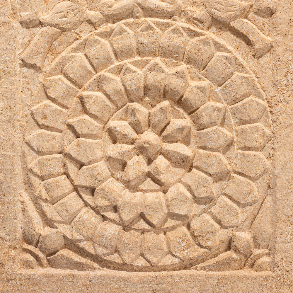 Carving Detail From Antique Indian Carved Stone Panel
