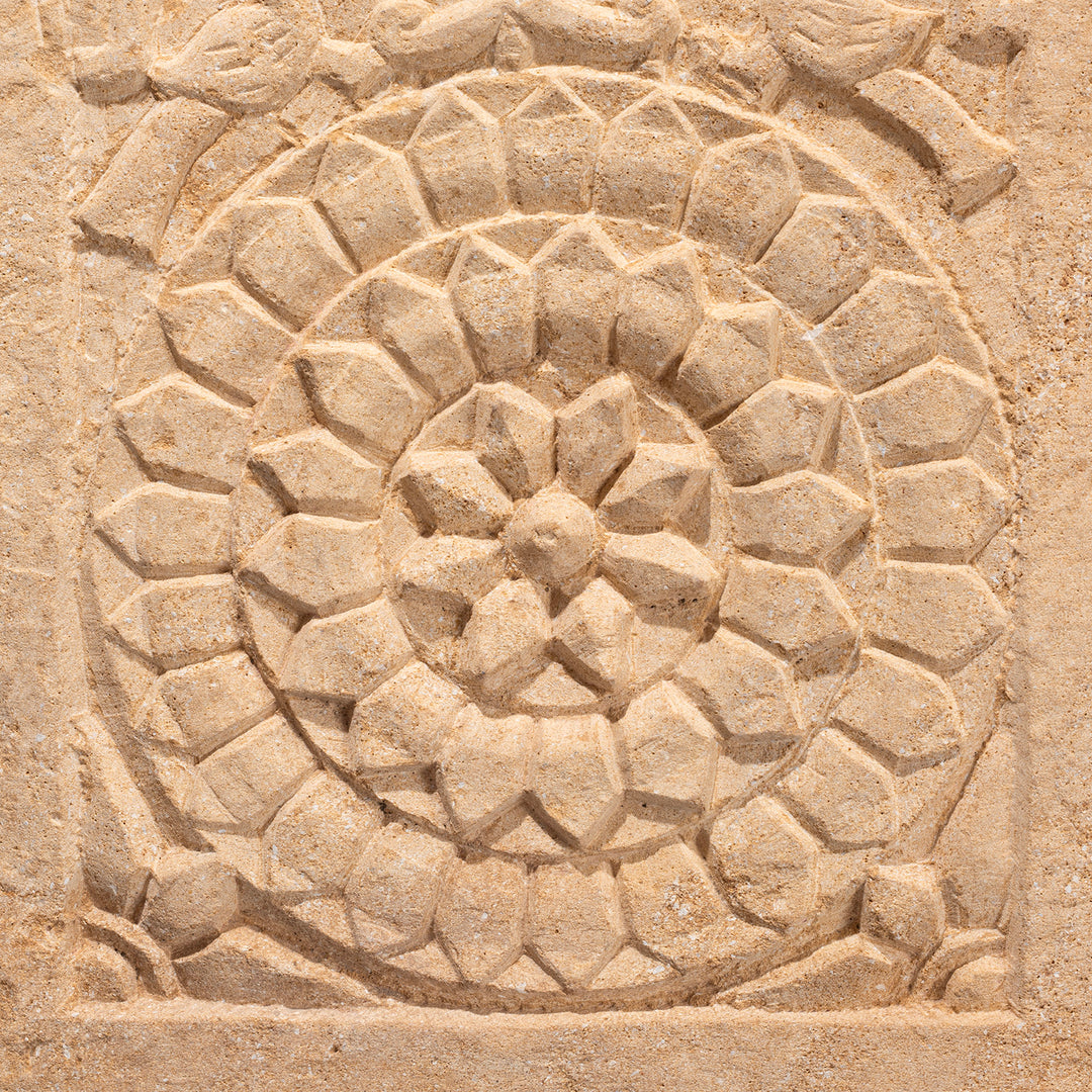 Carving Detail From Antique Indian Carved Stone Panel
