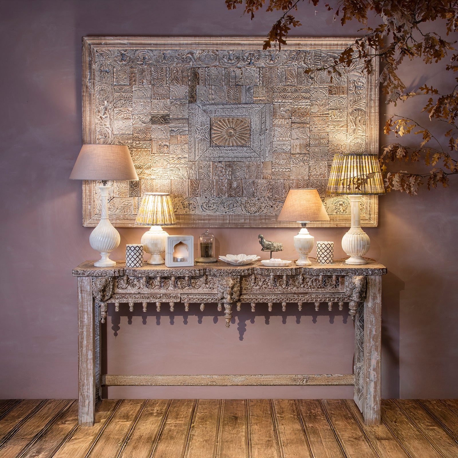 Painted Reclaimed Teak Console Table | Indigo Antiques