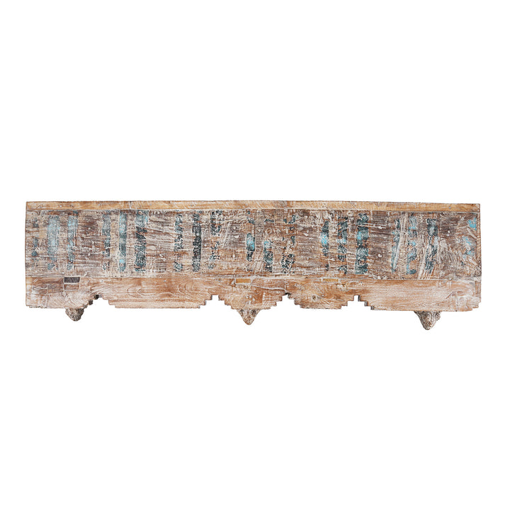 Top Down VIew Of Painted Reclaimed Teak Console Table | Indigo Antiques