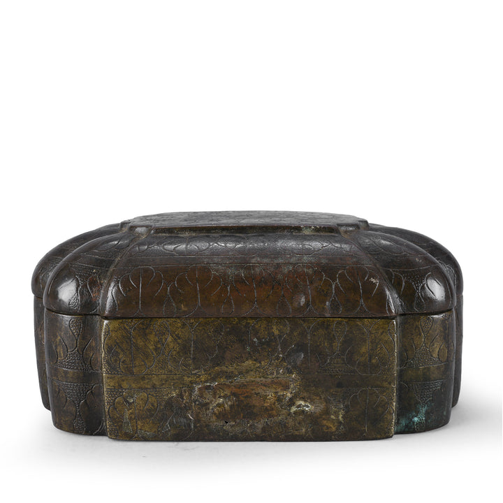Back Of Antique Indian Bronze Paan Box