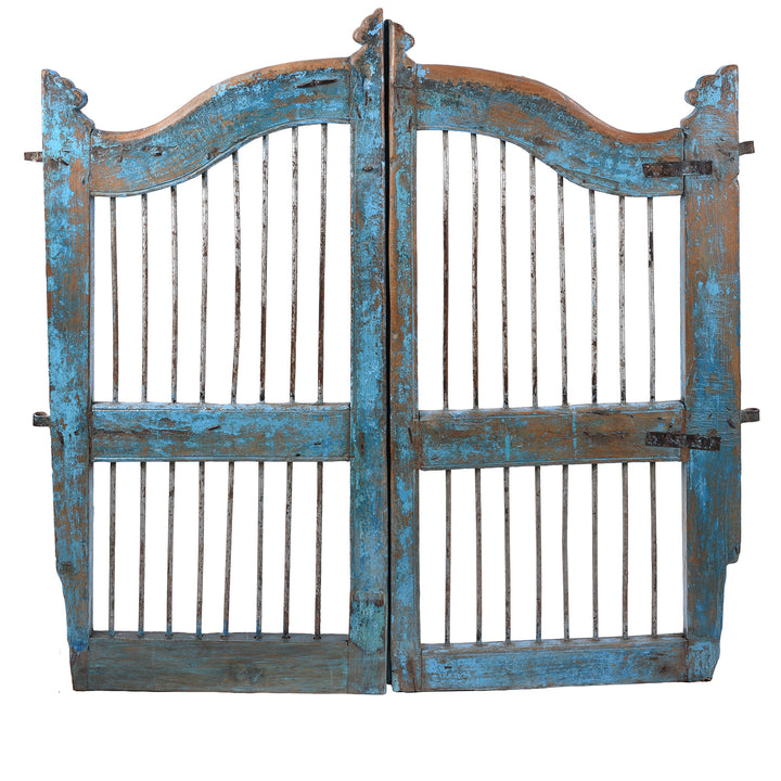 Back Of Antique Indian Dog Gate From Gujarat  | Indigo Antiques