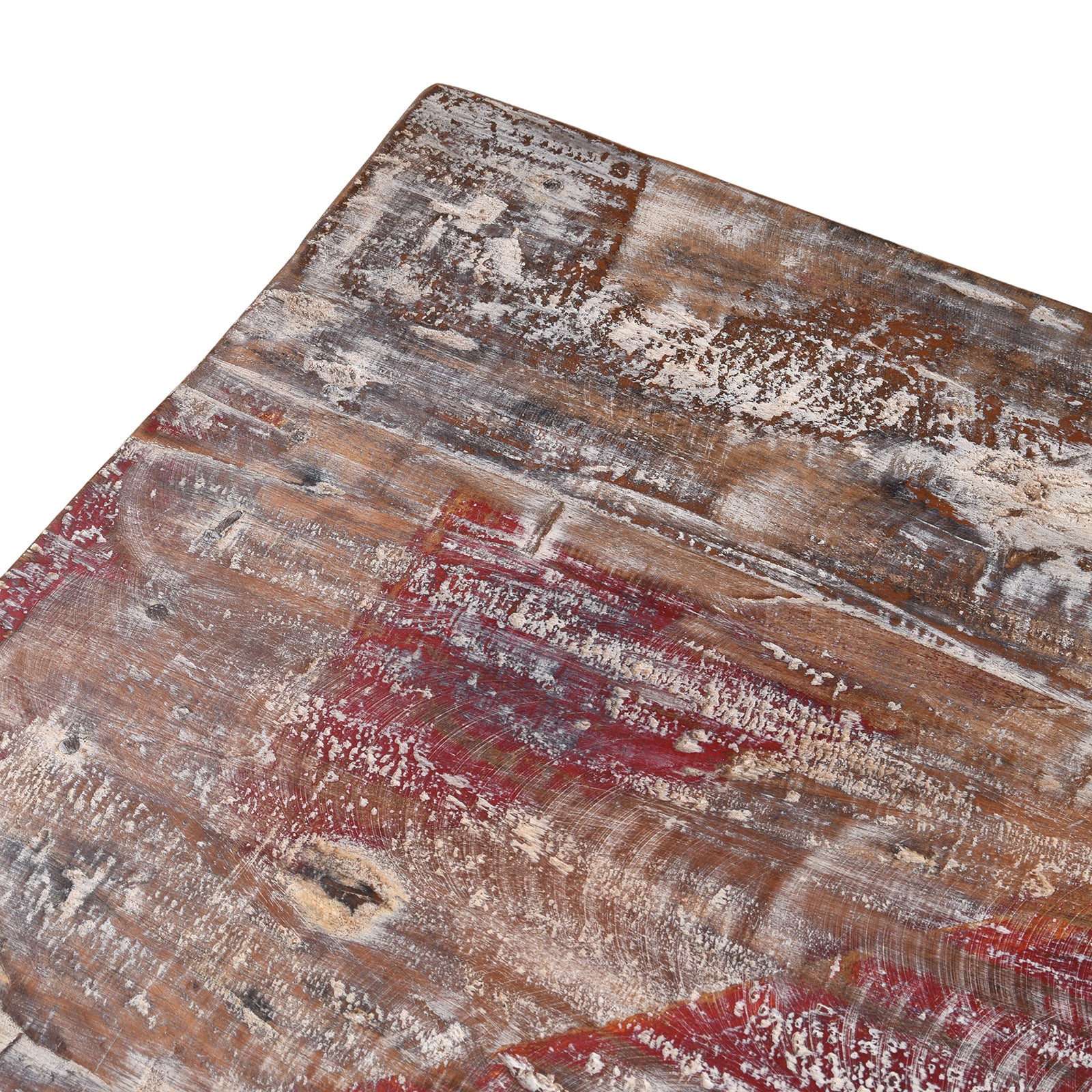 Surface Detail From Indian Reclaimed Teak Console Table | Indigo Antiques