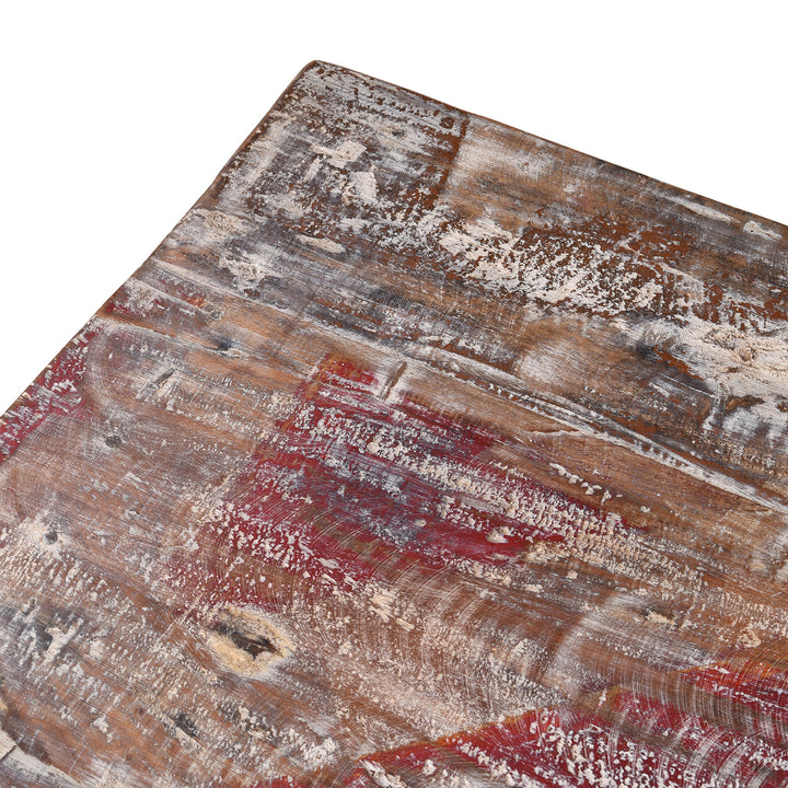 Surface Detail From Indian Reclaimed Teak Console Table | Indigo Antiques